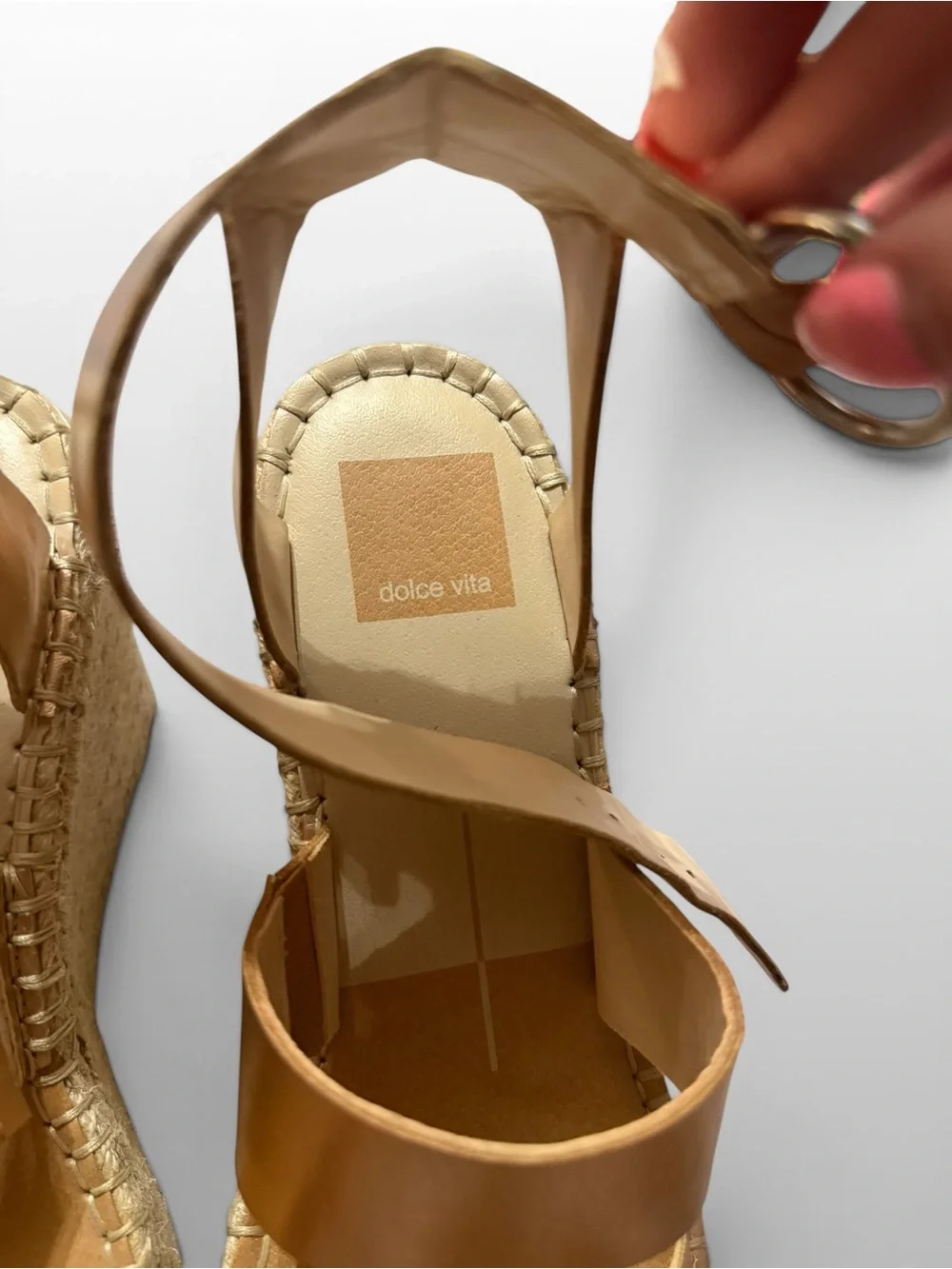 Dolce Vita Metallic Bronze Espadrille Wedge Sandals Size 8